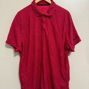 Nike Tiger Woods First Win Anniversary Golf Polo Shirt DH0919-677 Red Mens L NEW
